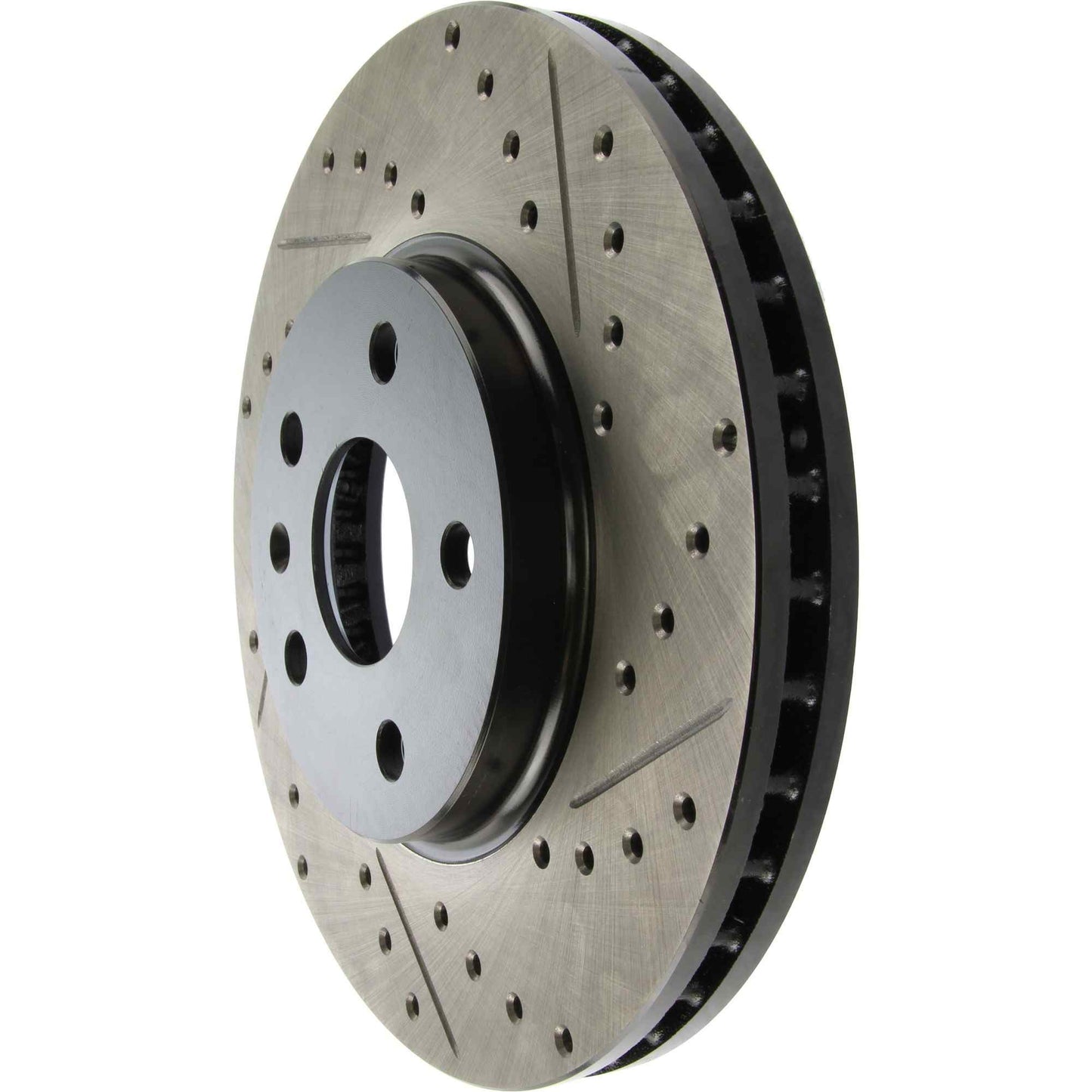 StopTech Sport Drilled/Slotted Brake Rotor; Front Left