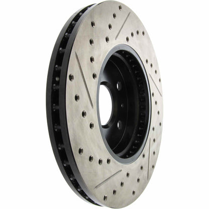 StopTech Sport Drilled/Slotted Brake Rotor; Front Left