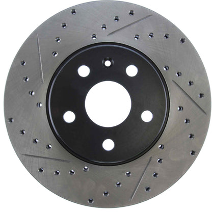 StopTech Sport Drilled/Slotted Brake Rotor; Front Right