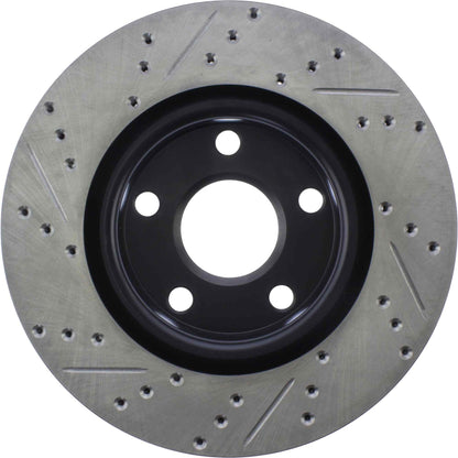StopTech Sport Drilled/Slotted Brake Rotor; Front Left