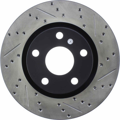 StopTech Sport Drilled/Slotted Brake Rotor; Front Left
