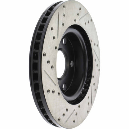StopTech Sport Drilled/Slotted Brake Rotor; Front Left