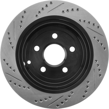 StopTech Sport Drilled/Slotted Brake Rotor; Rear Left