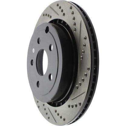 StopTech Sport Drilled/Slotted Brake Rotor; Rear Left