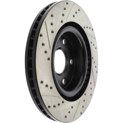 StopTech Sport Drilled/Slotted Brake Rotor; Front Left