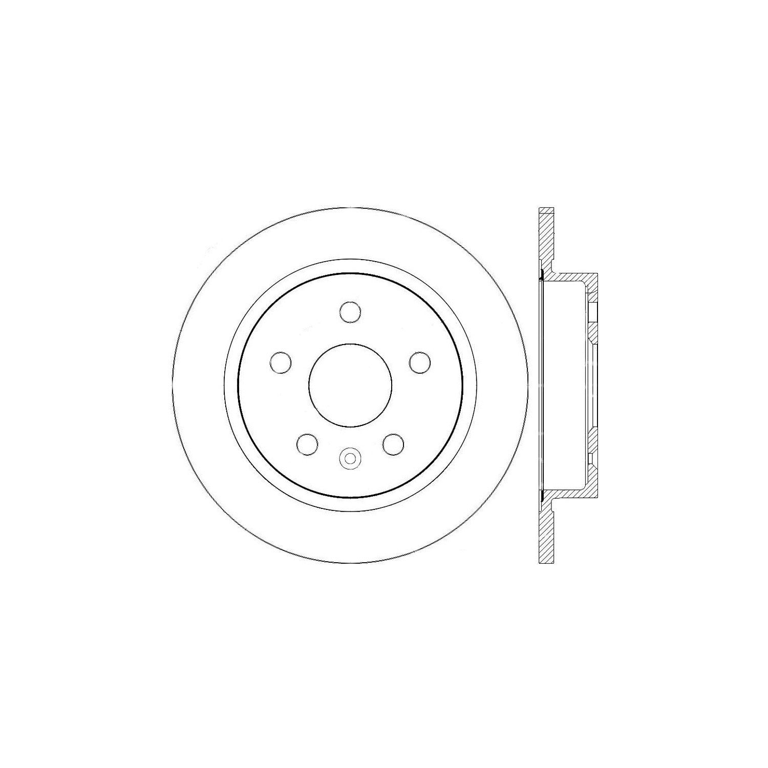 StopTech Sport Drilled/Slotted Brake Rotor; Rear Left