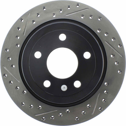 StopTech Sport Drilled/Slotted Brake Rotor; Rear Right
