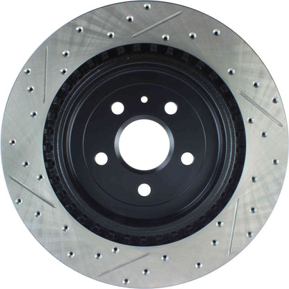 StopTech 09-16 Cadillac CTS SportStop Cryo Slotted & Drilled Rear Left Rotor 127.62119CL