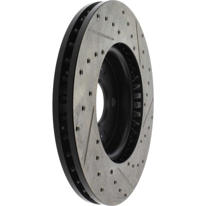 Stoptech 10-15 Chevy Camaro Sport Cryo-Treated Cross Drilled & Slotted Rotor - Front Right 127.62120CR