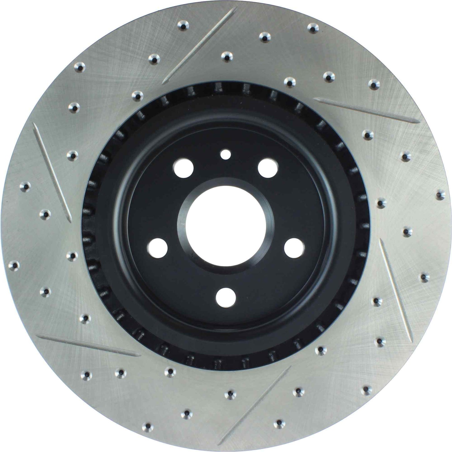 Stoptech 14-17 Chevrolet SS/09 Pontiac G8 Drilled and Slotted Front Left Rotor 127.62124CL