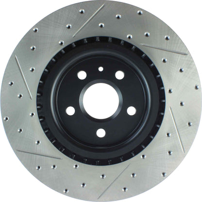 Stoptech 14-17 Chevrolet SS/09 Pontiac G8 Drilled and Slotted Front Left Rotor 127.62124CL