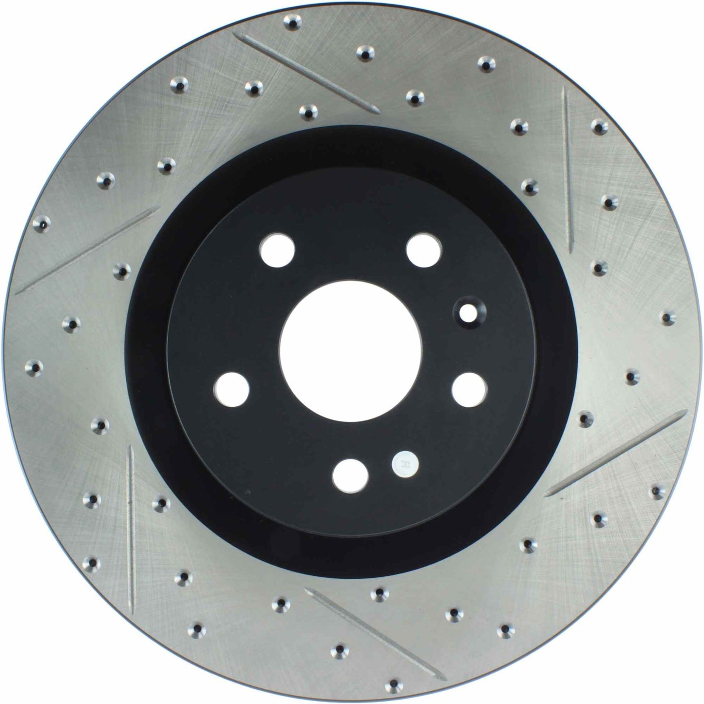Stoptech 14-17 Chevrolet SS/09 Pontiac G8 Drilled and Slotted Front Left Rotor 127.62124CL