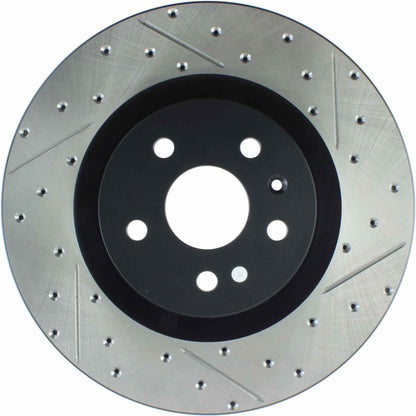 Stoptech 14-17 Chevrolet SS/09 Pontiac G8 Drilled and Slotted Front Left Rotor 127.62124CL