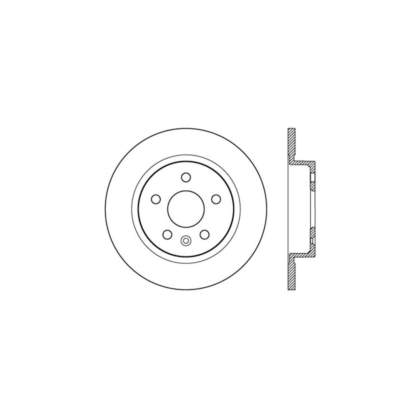 StopTech Sport Drilled/Slotted Brake Rotor; Rear Left