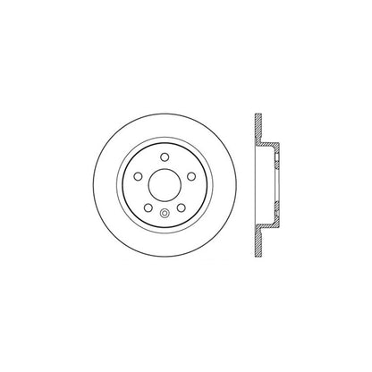 StopTech Sport Drilled/Slotted Brake Rotor; Rear Left