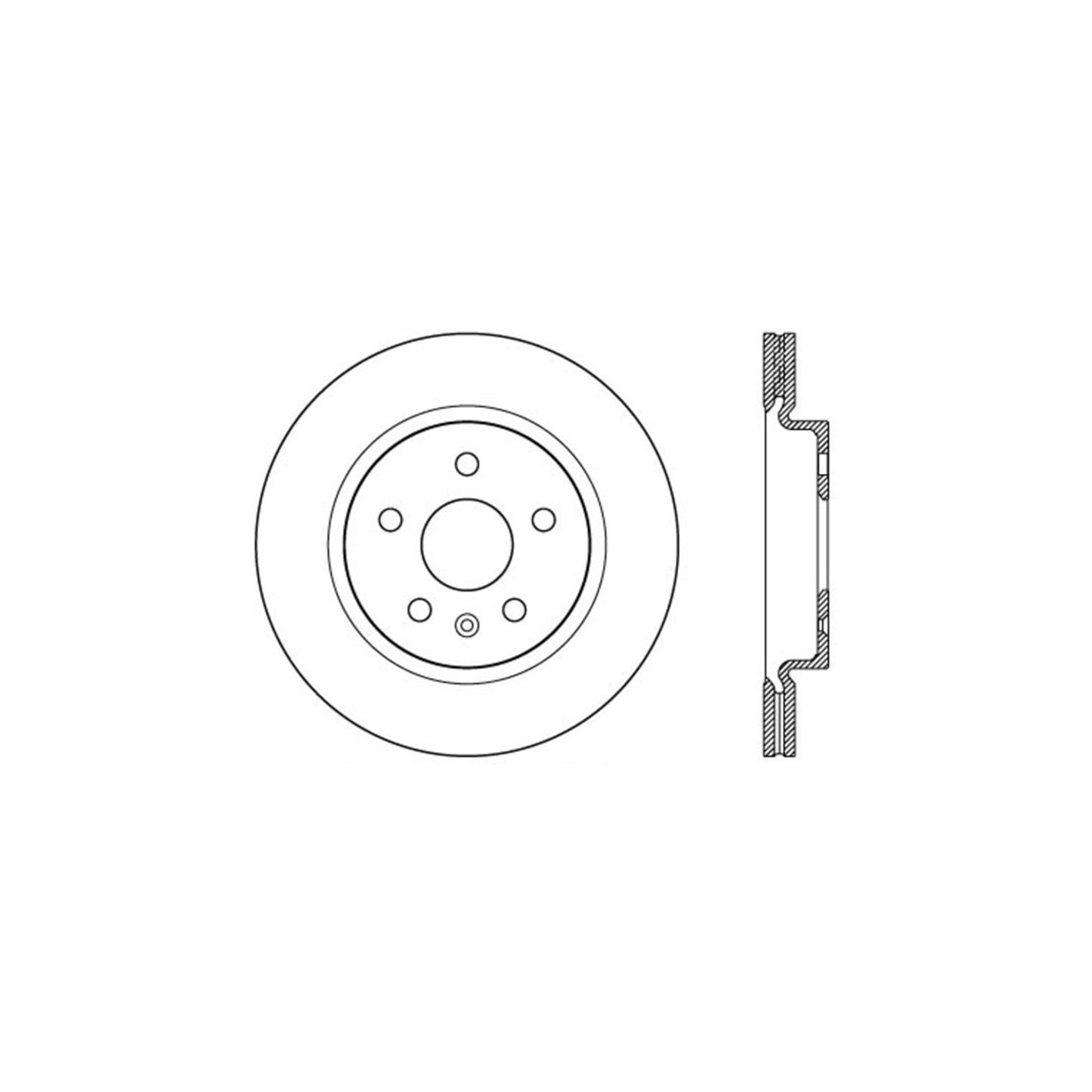 StopTech Sport Drilled/Slotted Brake Rotor; Rear Left