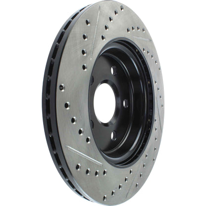 StopTech Sport Drilled/Slotted Brake Rotor; Rear Left
