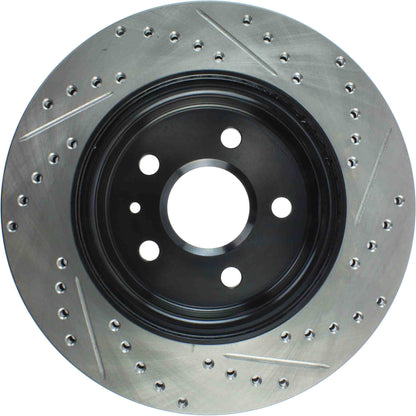 StopTech Sport Drilled/Slotted Brake Rotor; Rear Right