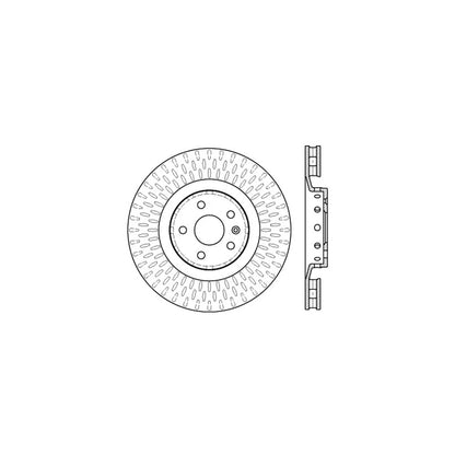 StopTech Sport Drilled/Slotted Brake Rotor; Front Left