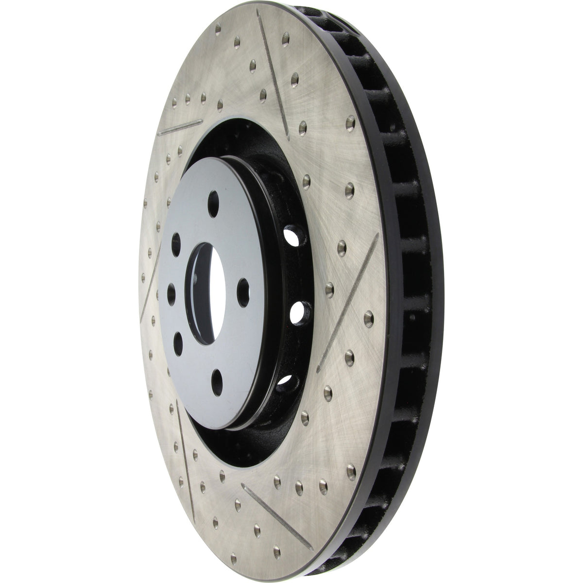 StopTech Sport Drilled/Slotted Brake Rotor; Front Left