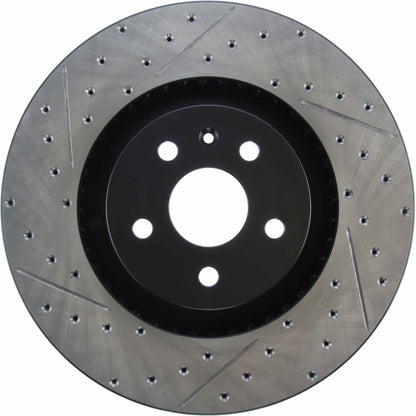StopTech Sport Drilled/Slotted Brake Rotor; Front Right