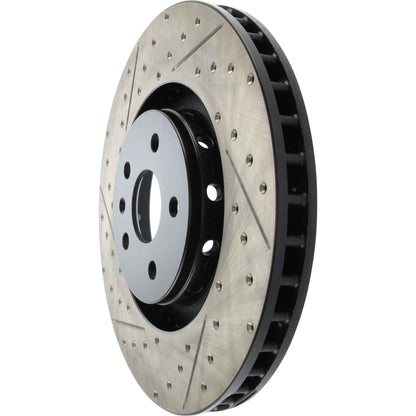 StopTech Sport Drilled/Slotted Brake Rotor; Front Right