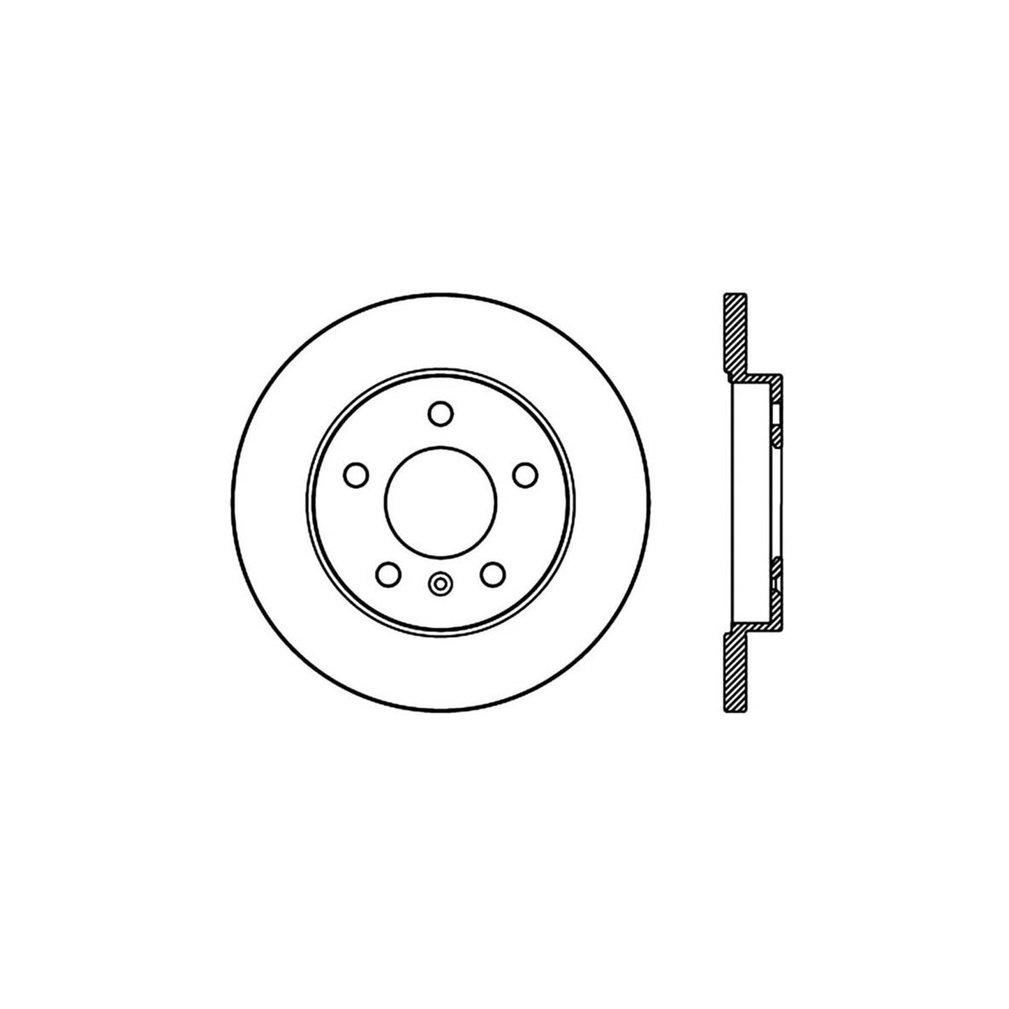 StopTech Sport Drilled/Slotted Brake Rotor; Rear Right