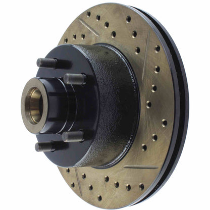 StopTech Sport Drilled/Slotted Brake Rotor;Front And Rear Left