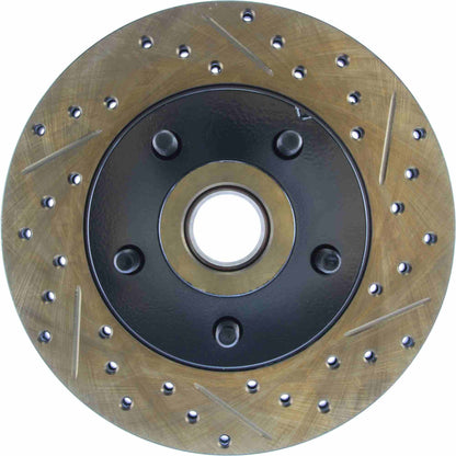 StopTech 70-72 Dodge Challenger/Charger/Coronet SportStop Cryo Slotted & Drilled Front Left Rotor 127.63022CL