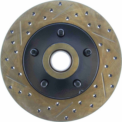 StopTech 70-72 Dodge Challenger/Charger/Coronet SportStop Cryo Slotted & Drilled Front Right Rotor 127.63022CR