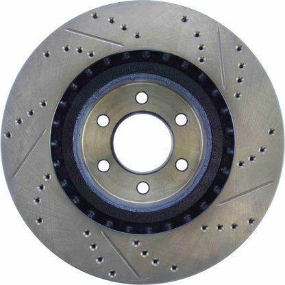 StopTech 92-02 Dodge Viper Slotted & Drilled Front Right Cryo Rotor 127.63036CR
