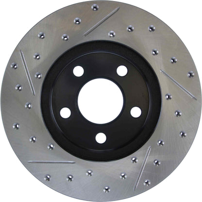 StopTech Sport Drilled/Slotted Brake Rotor; Front Left