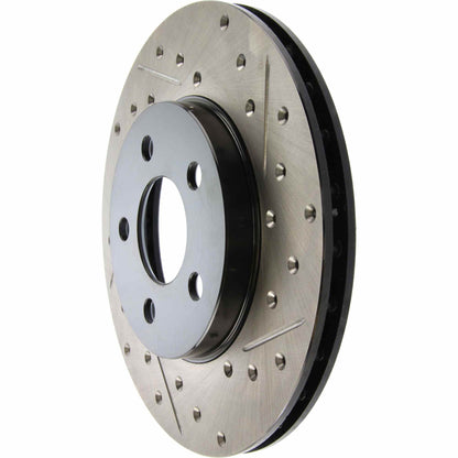 StopTech Sport Drilled/Slotted Brake Rotor; Front Left