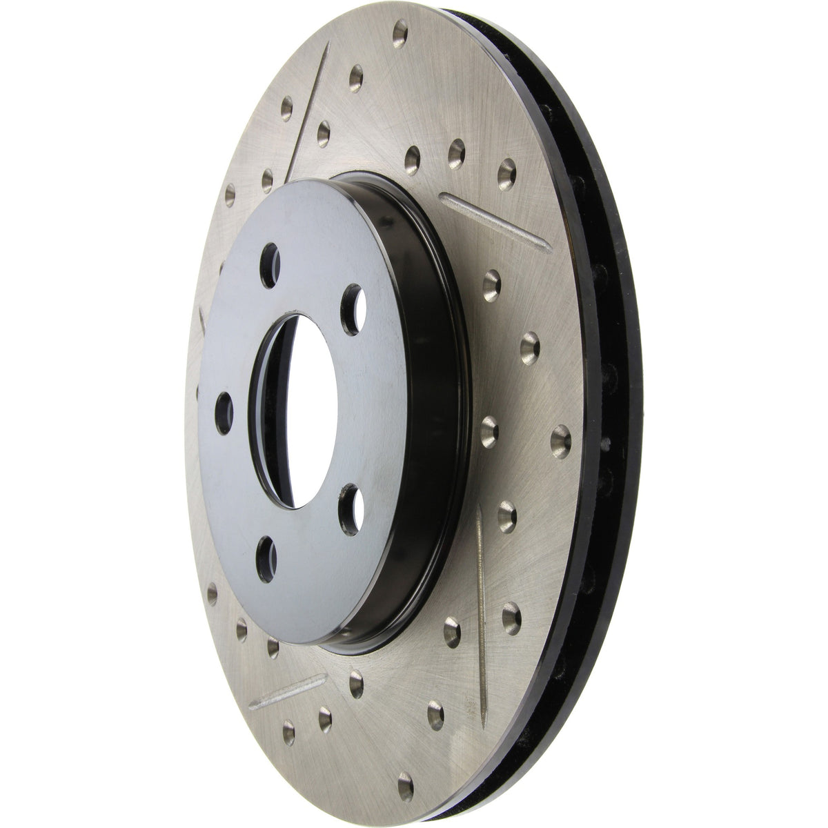 StopTech Sport Drilled/Slotted Brake Rotor; Front Right