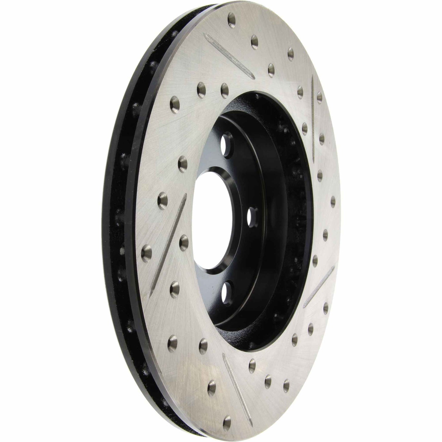 StopTech Sport Drilled/Slotted Brake Rotor; Front Right