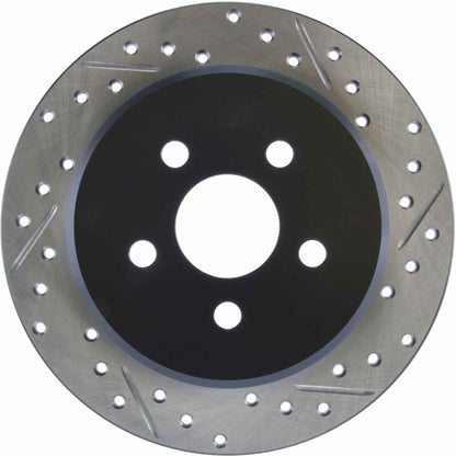 StopTech Sport Drilled/Slotted Brake Rotor; Rear Left
