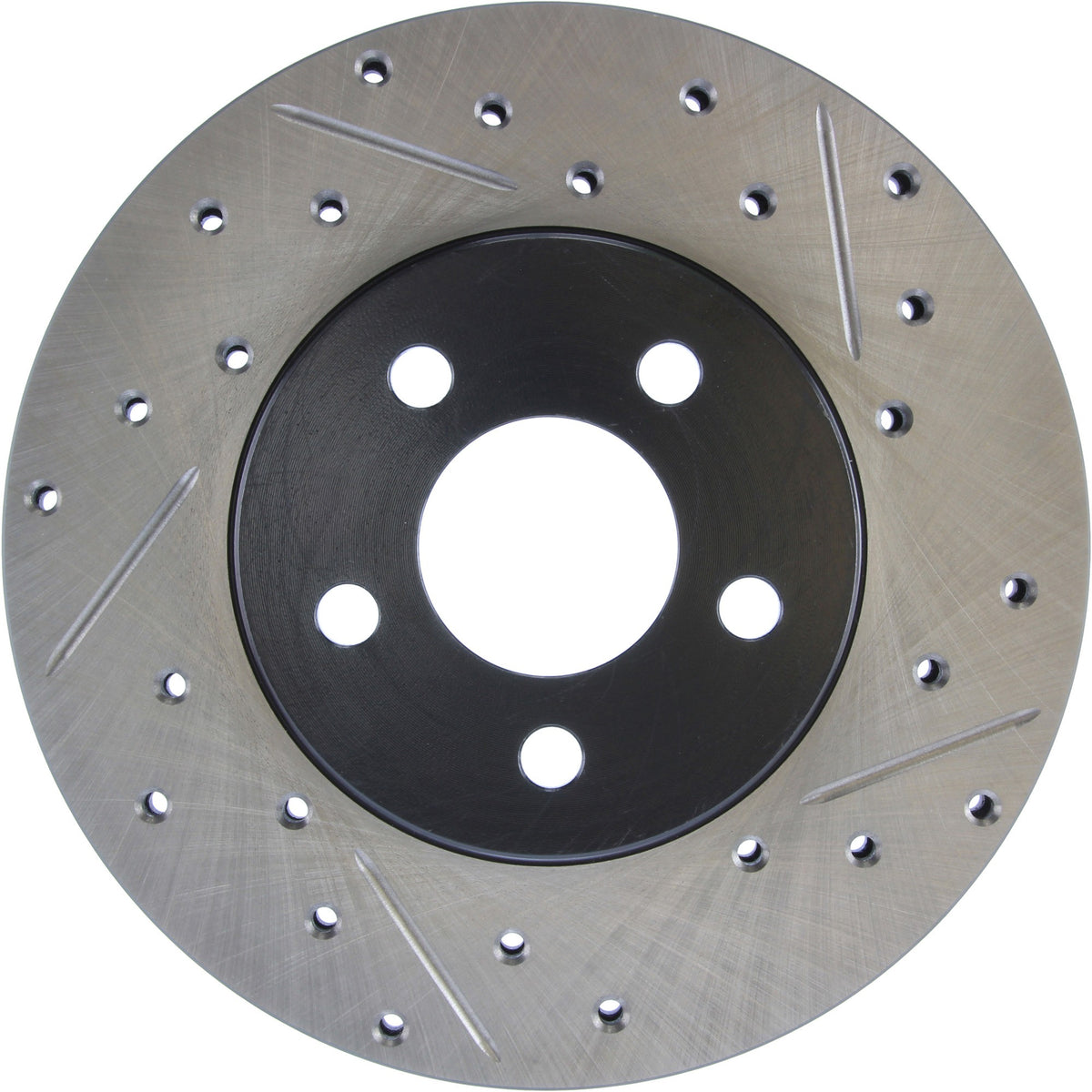 StopTech Sport Drilled/Slotted Brake Rotor; Front Left