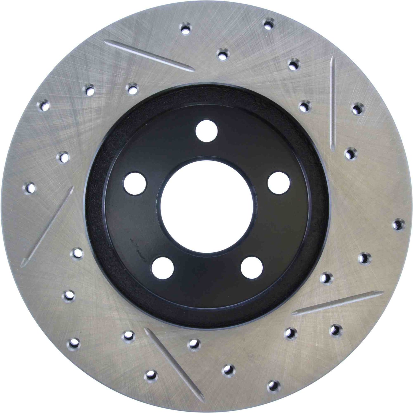 StopTech Sport Drilled/Slotted Brake Rotor; Front Right
