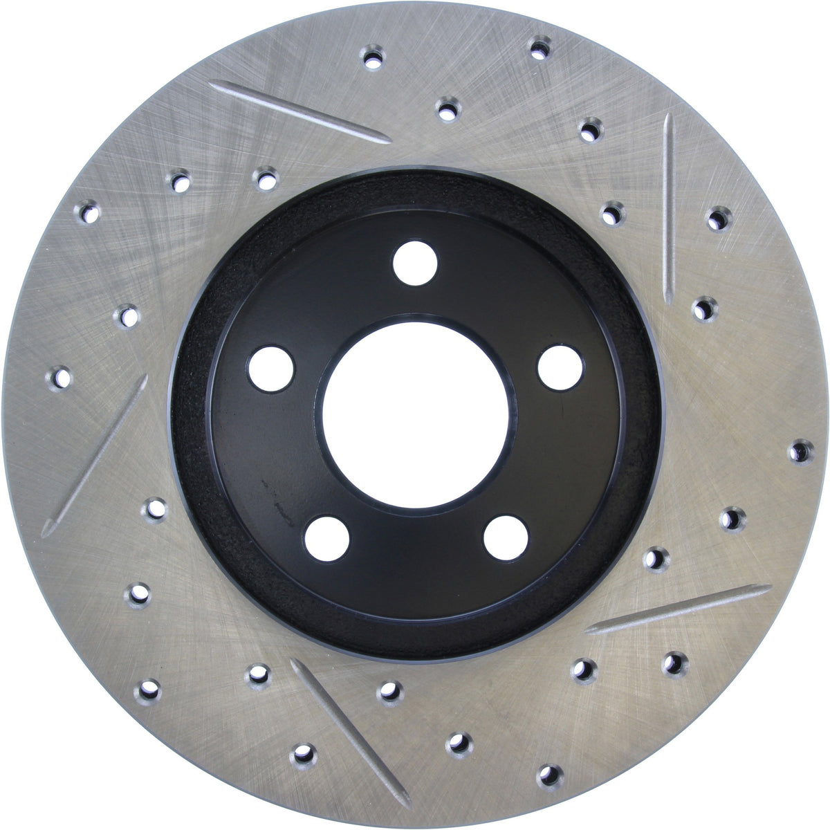StopTech Sport Drilled/Slotted Brake Rotor; Front Right