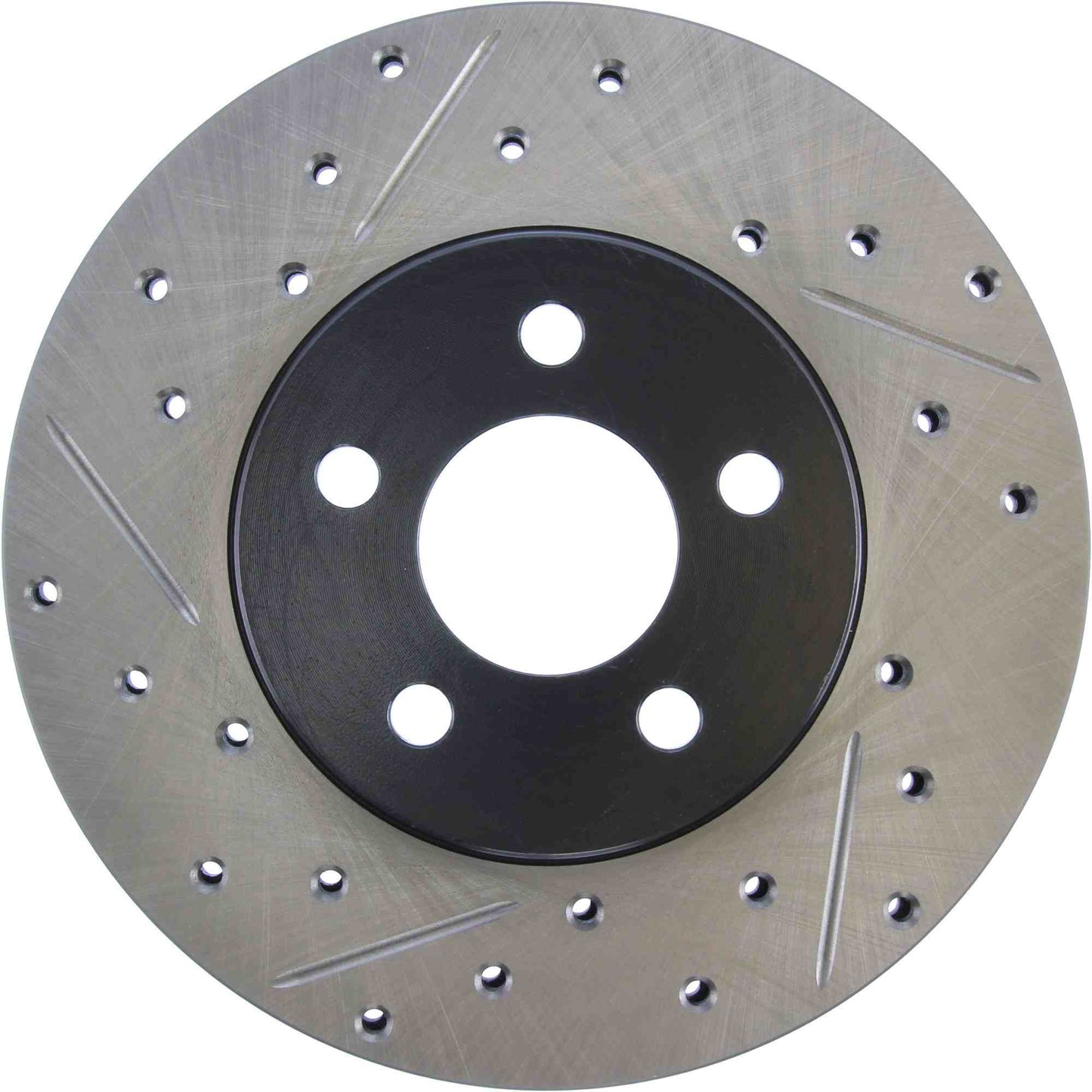 StopTech Sport Drilled/Slotted Brake Rotor; Front Right