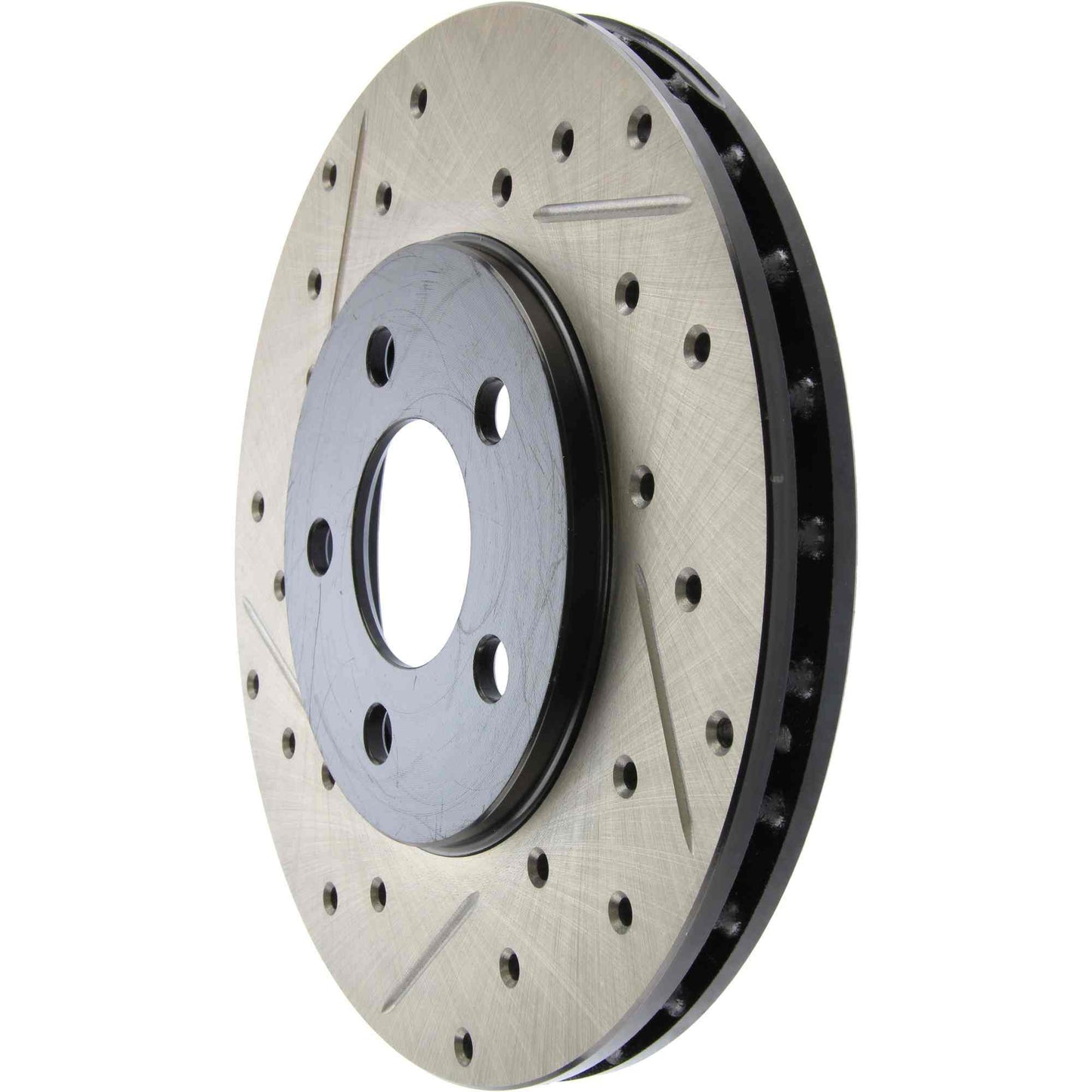 StopTech Sport Drilled/Slotted Brake Rotor; Front Right