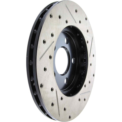 StopTech Sport Drilled/Slotted Brake Rotor; Front Right