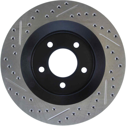 StopTech Sport Drilled/Slotted Brake Rotor; Front Left