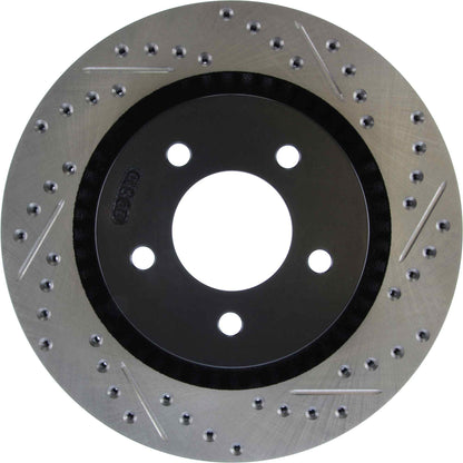 StopTech Sport Drilled/Slotted Brake Rotor; Front Left