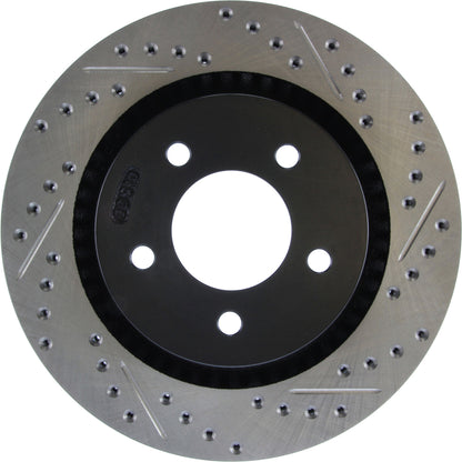 StopTech Sport Drilled/Slotted Brake Rotor; Front Left