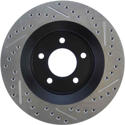 StopTech Sport Drilled/Slotted Brake Rotor; Front Right