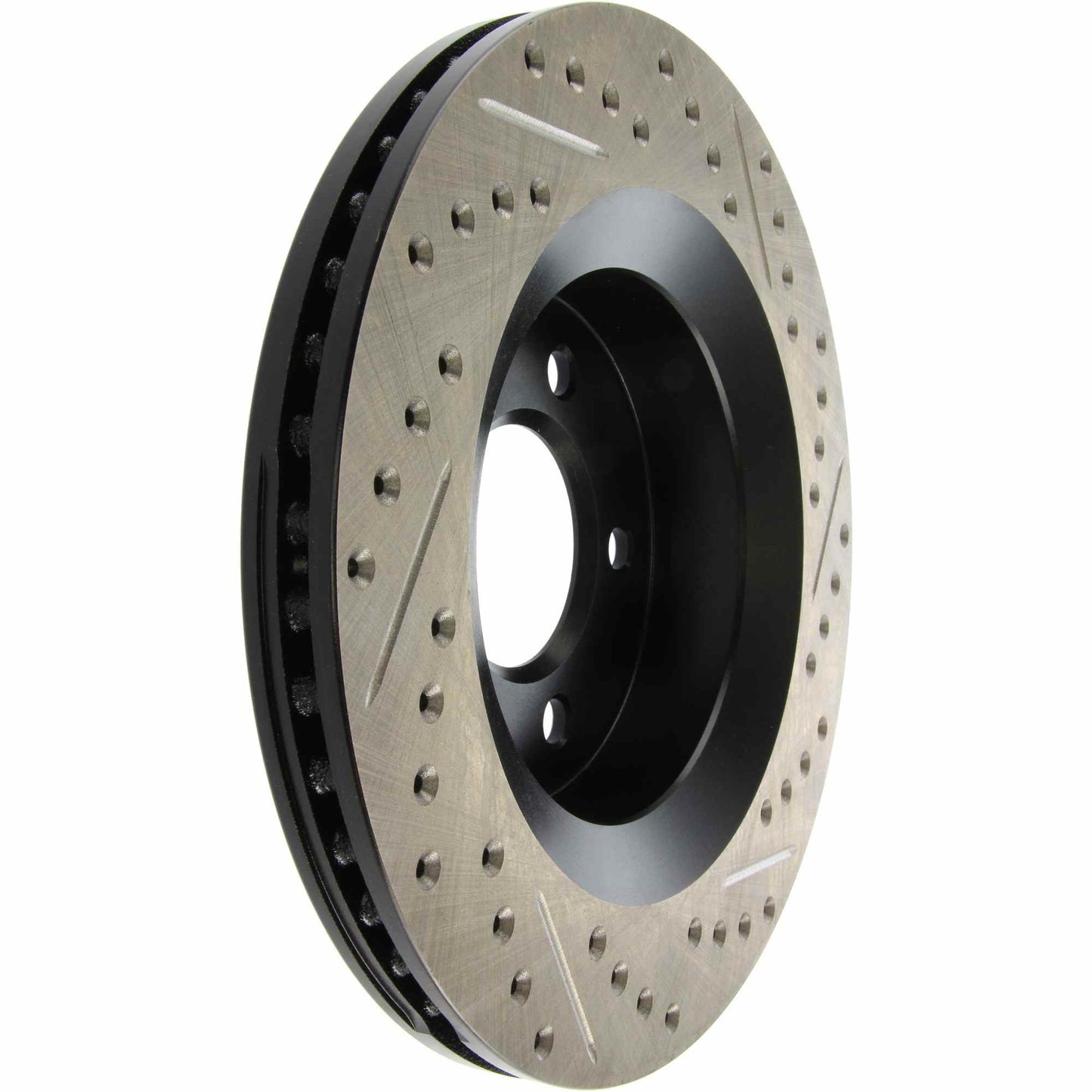 StopTech Sport Drilled/Slotted Brake Rotor; Front Right