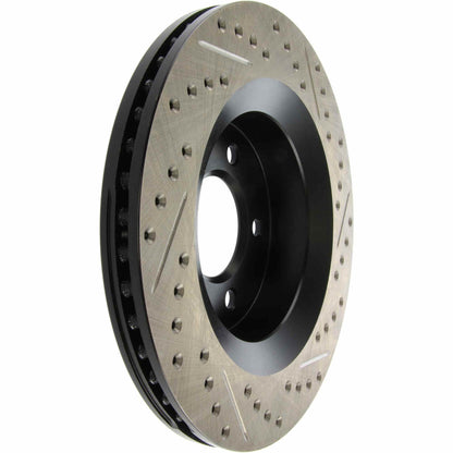 StopTech Sport Drilled/Slotted Brake Rotor; Front Right