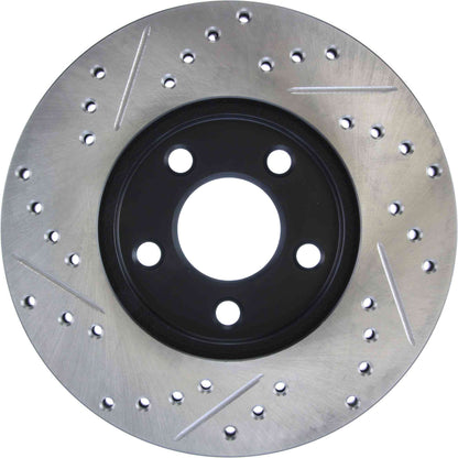 StopTech Sport Drilled/Slotted Brake Rotor; Front Left