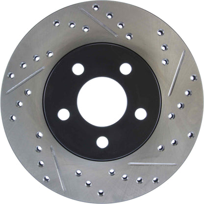 StopTech Sport Drilled/Slotted Brake Rotor; Front Left